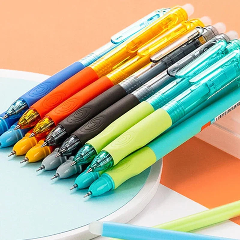 Creative Erasable Gel Pens School Office Writing Tools Kawai Telescopic Neutral Pen Stationery Gift Bullet 0.5mm Black Blue Ink